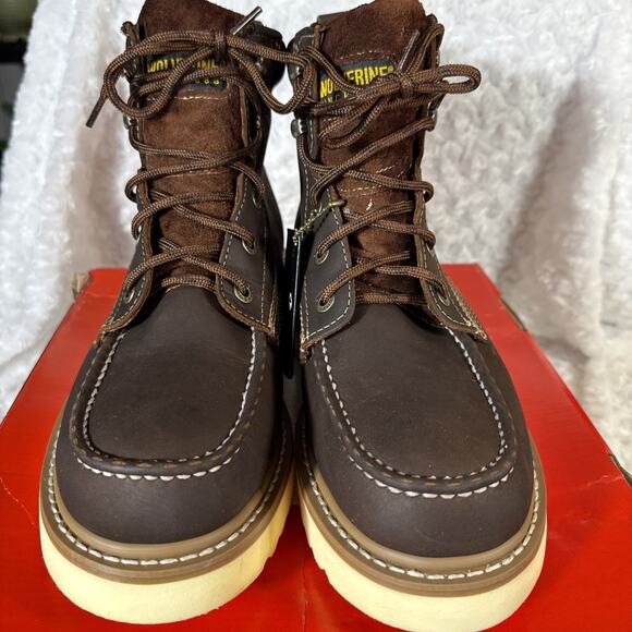 Wolverine Men Loader 6" Wedge Boot Work Shoes Leather - Picture 2 of 6